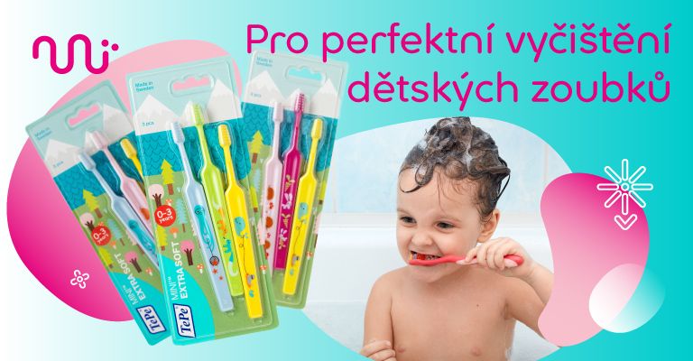 TePe Mini Compact x-soft, dětské zubní kartáčky, perfektní vyčištění