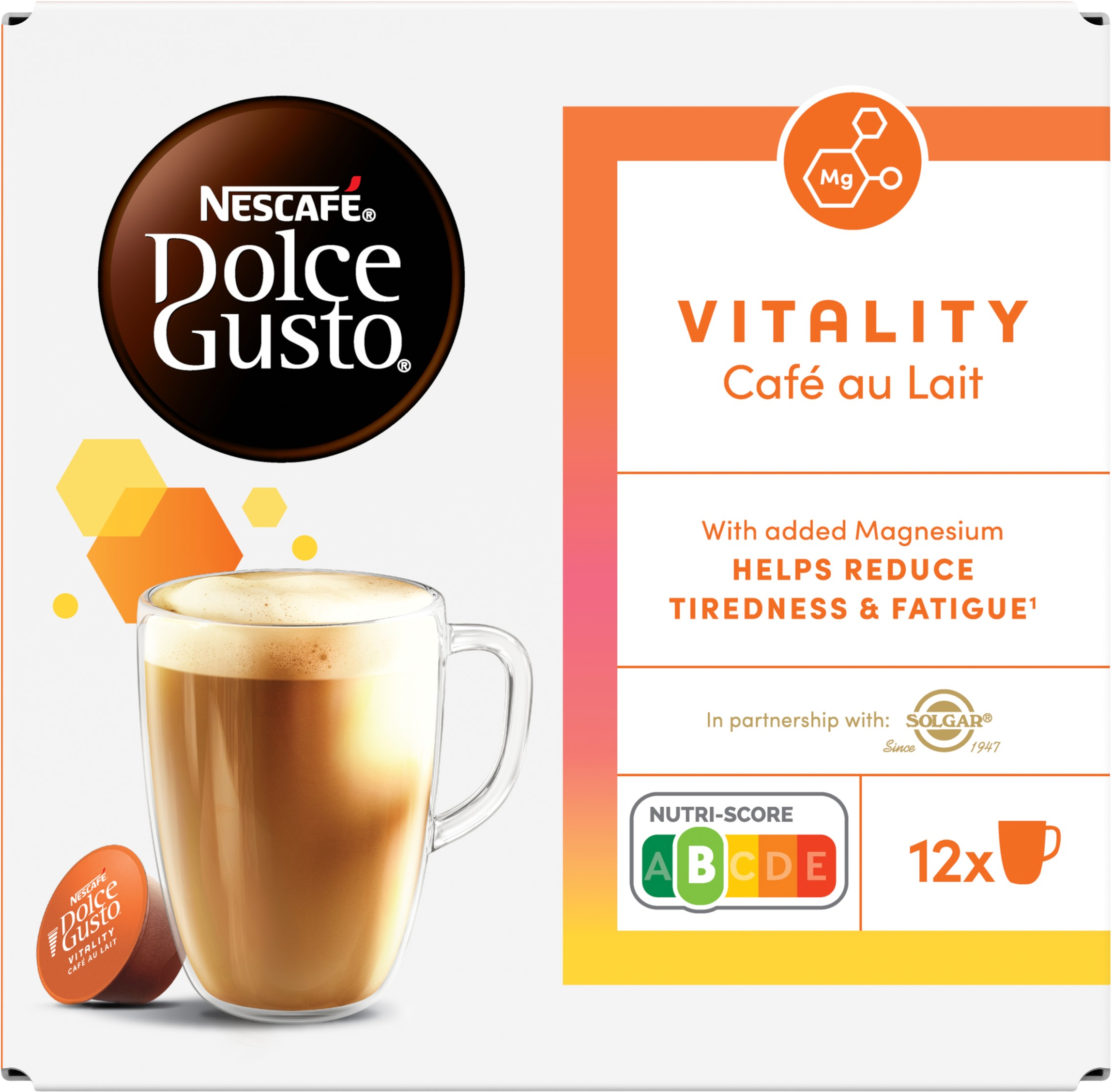 Nescafé Dolce Gusto Vitality Café au Lait – kávové kapsle 12 kapslí
