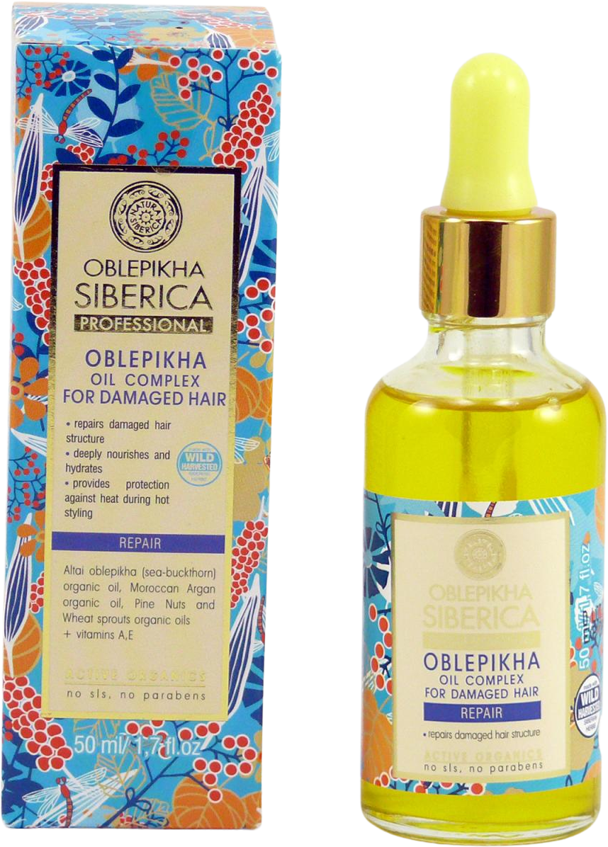 Natura Siberica Rakytníkový olejový komplex pro poškozené vlasy 50 ml