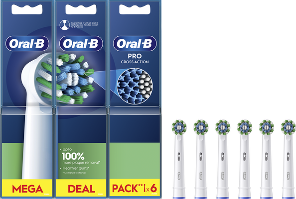 Oral-B Pro Cross Action Kartáčkové hlavy 6 ks