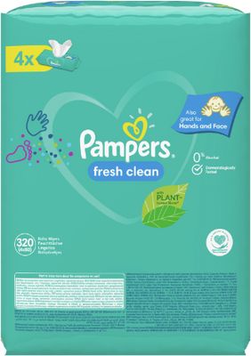 Pampers Fresh Clean XXL Vlhčené ubrousky 4 x 80 ks
