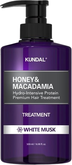 Kundal Honey&Macadamia Treatment - hydrointenzivní proteinová kúra na vlasy White Musk 500 ml
