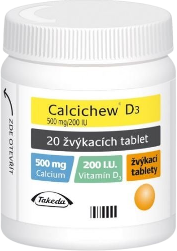 Calcichew D3, 500mg/200IU 20 tablet
