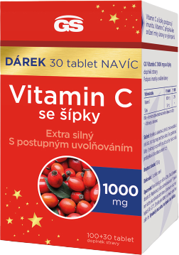 GS Vitamin C 1000 mg se šípky 130 tablety