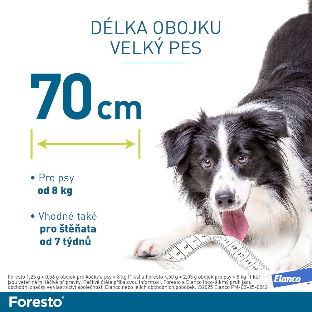 Foresto Obojek pro psy nad 8 kg 70 cm