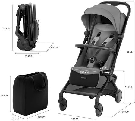 Kinderkraft Select Kočárek sportovní Pilot 2 Grey 1 ks