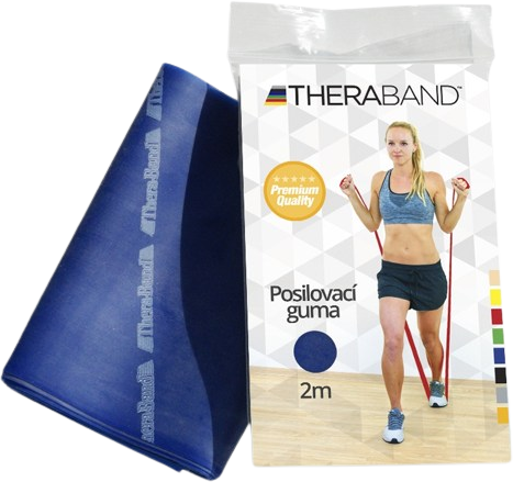 Theraband Posilovací guma, modrá, extra silná, 2 m