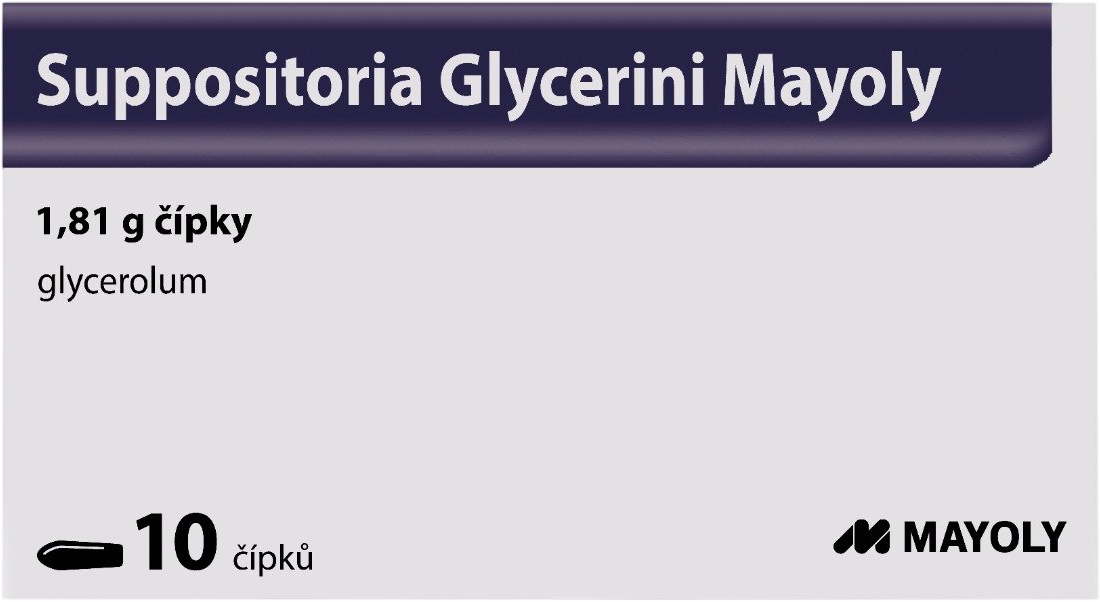 Suppositoria Glycerini Mayoly 1.81 g čípky 10 ks