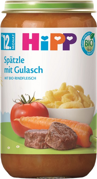 HiPP BIO Špecle a guláš a hovězí maso 250 g