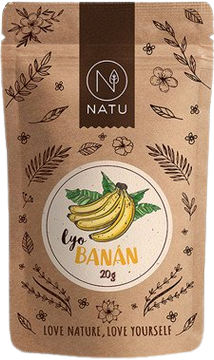 Natu Lyofilizovaný banán plátky 20 g