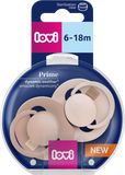 LOVI Dudlík silikonový dynamický PRIME 6-18m Nude/Blush 2 ks