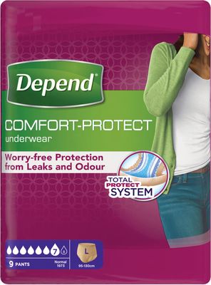 Depend natahovací kalhotky Normal L pro ženy 9 ks
