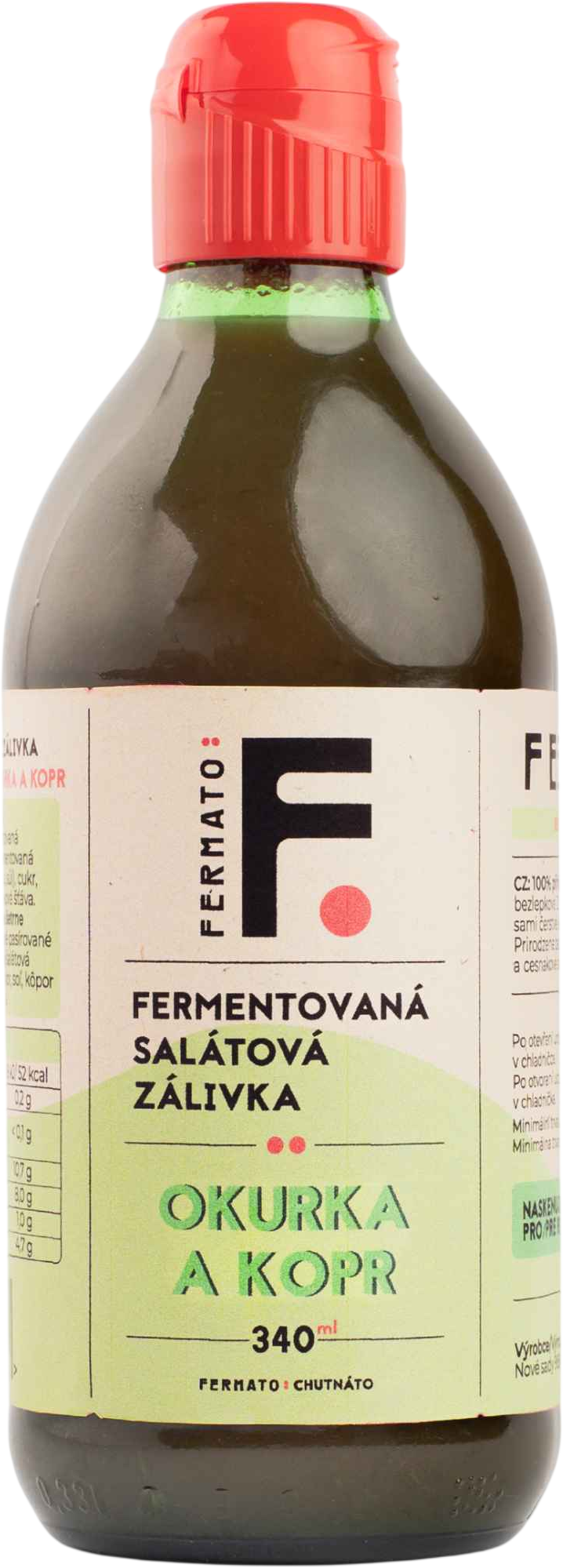 Fermato Fermentovaná salátová zálivka - Okurka a kopr 340 ml