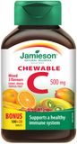 Jamieson Vitamín C 500 mg tablety na cucání mix tří ovocných příchutí 120 ks