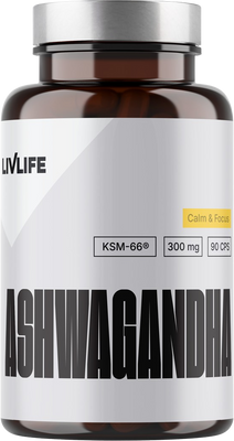 Livlife Ashwagandha KSM-66 300 mg 90 kapslí