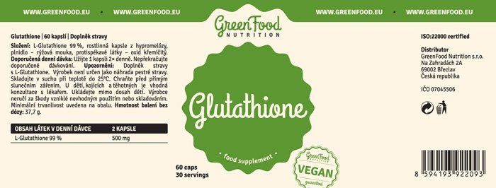 GreenFood Nutrition Glutathione 60 kapslí