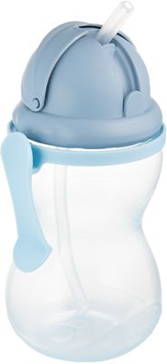 Canpol babies Sportovní lahev se slámkou, modrá 370 ml