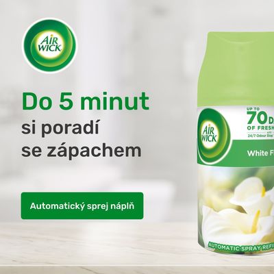 Airwick Náplň do automatického difuzéru Freshmatic Bílé květy frézie 250 ml
