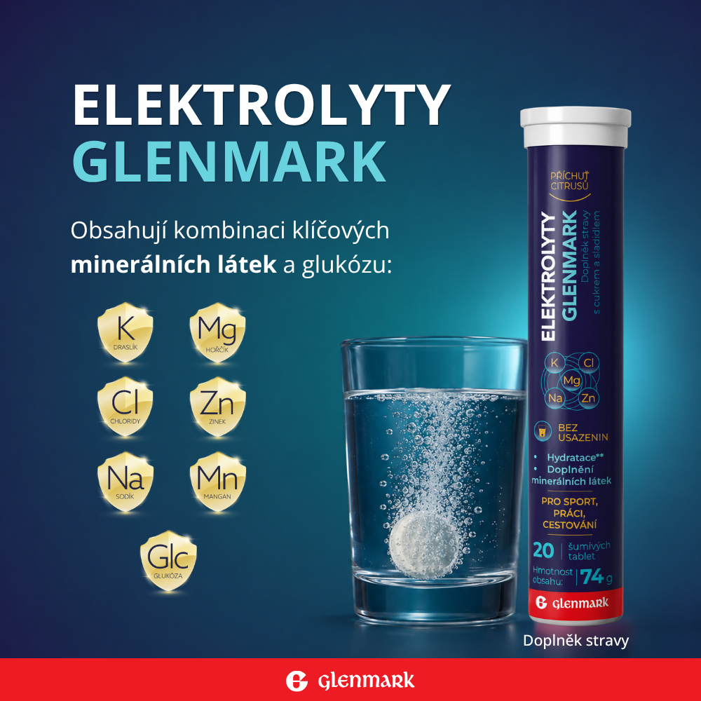 Glenmark Elektrolyty Glenmark příchuť citrusů 20 ks
