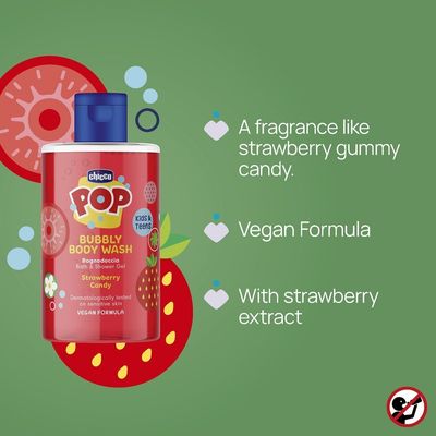 Chicco Gel sprchový Pop Strawberry candy 300 ml