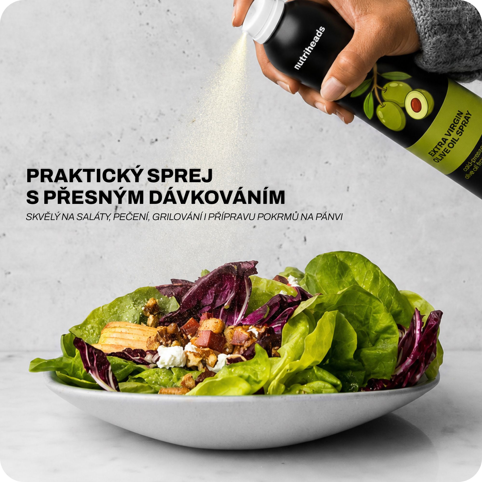 Nutriheads Extra panenský olivový olej ve spreji 200 ml