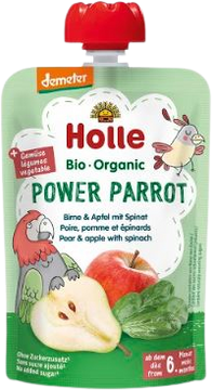 Holle Bio pyré - Power Parrot - Hruška s jablkem a špenátem 100 g