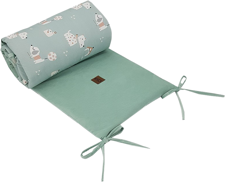 Eko Chránič do postýlky VELVET Dogs Mint