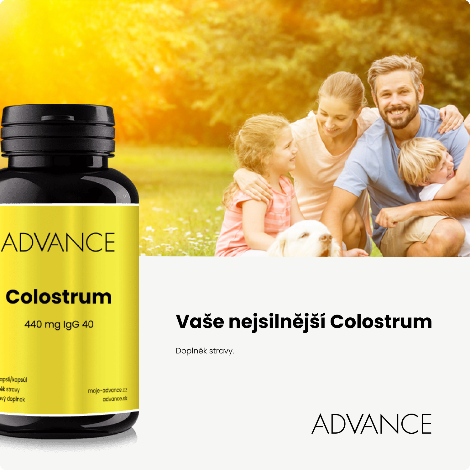 ADVANCE Colostrum - 440 mg IgG 40, 90 kapslí