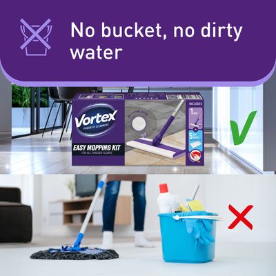 Vortex Souprava na lehké vytírání podlah 6 ks