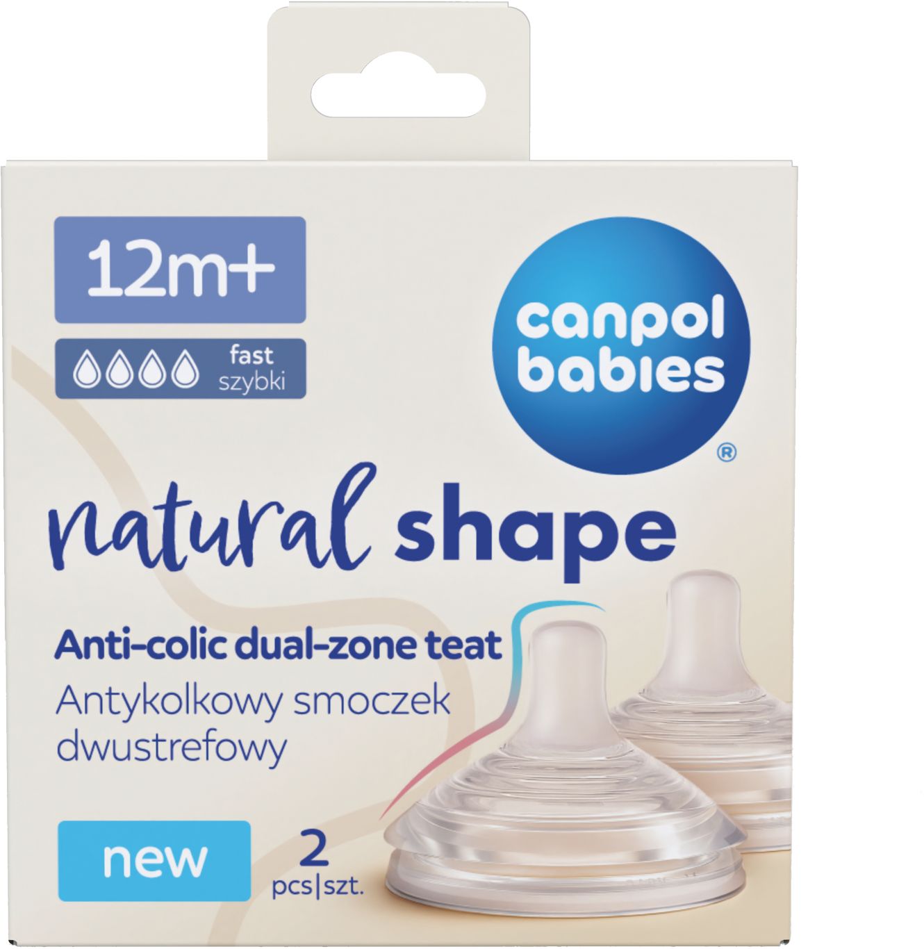 Canpol babies Savička k lahvi Natural Shape 12m+, 2 ks