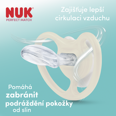 Nuk Dudlík Perfect Match AIR Night Lion 6-18m BOX 2 ks