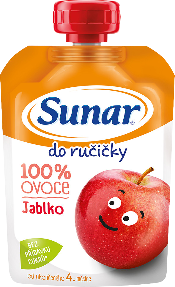 Sunar Do ručičky ovocná kapsička jablko 4m+ 100 g