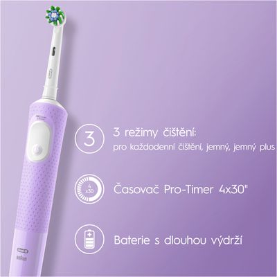 Oral-B Vitality Pro fialový elektrický zubní kartáček