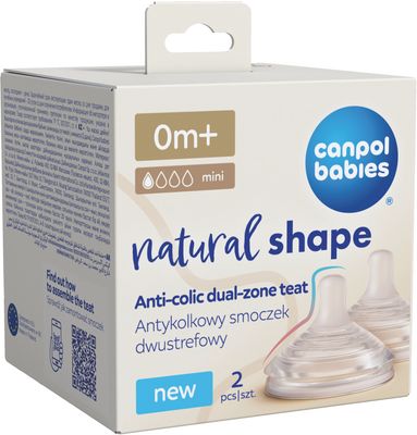 Canpol babies Savička k lahvi Natural Shape 0m+, 2 ks