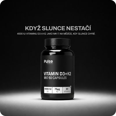 Pulse Performance Vitamin D3+K2 MK7 60 kapslí