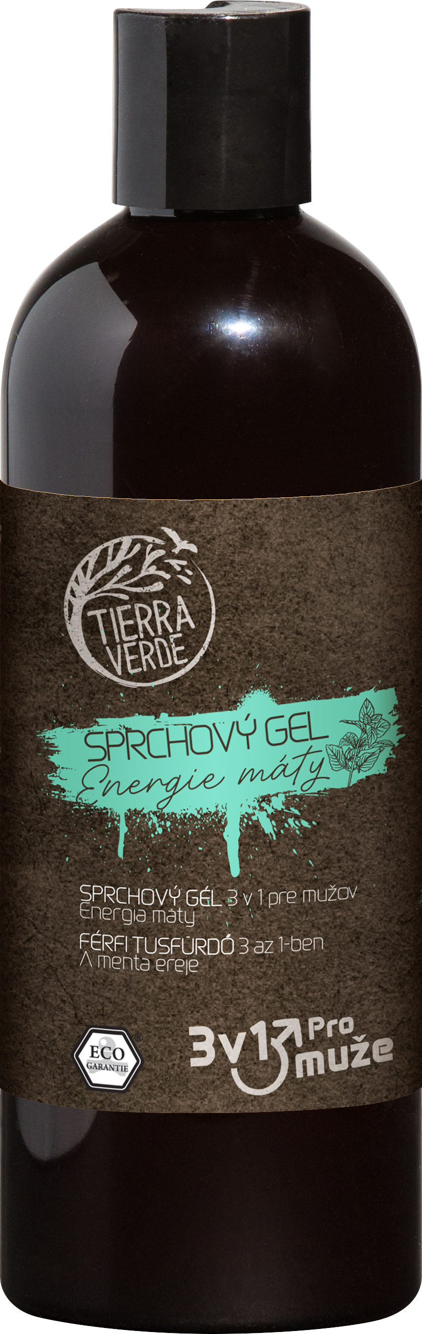 Tierra Verde Sprchový gel pro muže Energie máty (lahev) 500 ml