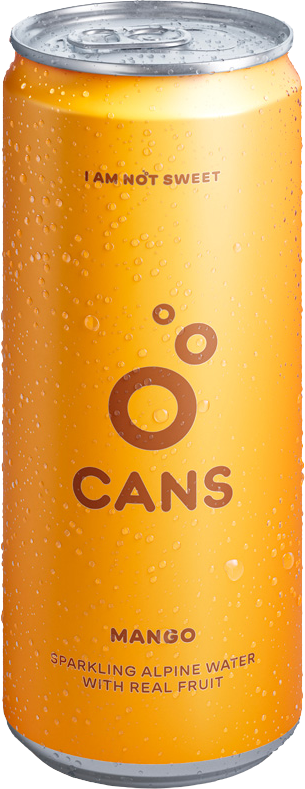 CANS Alpská perlivá voda s příchutí manga 330 ml