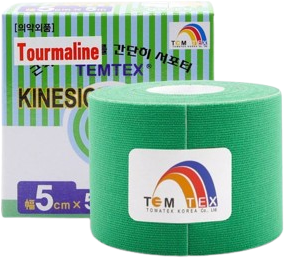 Temtex kinesio tape Tourmaline, zelená tejpovací páska 5cm x 5m