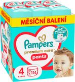 Pampers Premium Care Pants Plenkové kalhotky vel. 4, 9-15 kg, 114 ks