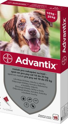 Advantix pro psy spot-on 10-25 kg 2.5 ml