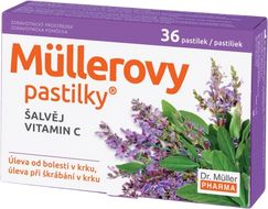 Dr.Muller Müllerovy pastilky šalvěj, vitamin C 36 ks