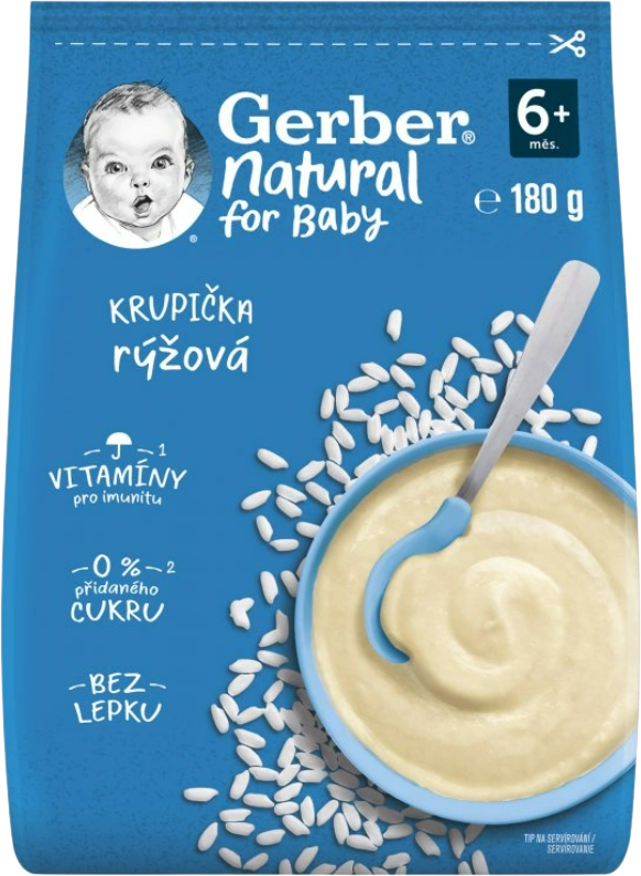 Gerber Natural rýžová krupička 180 g