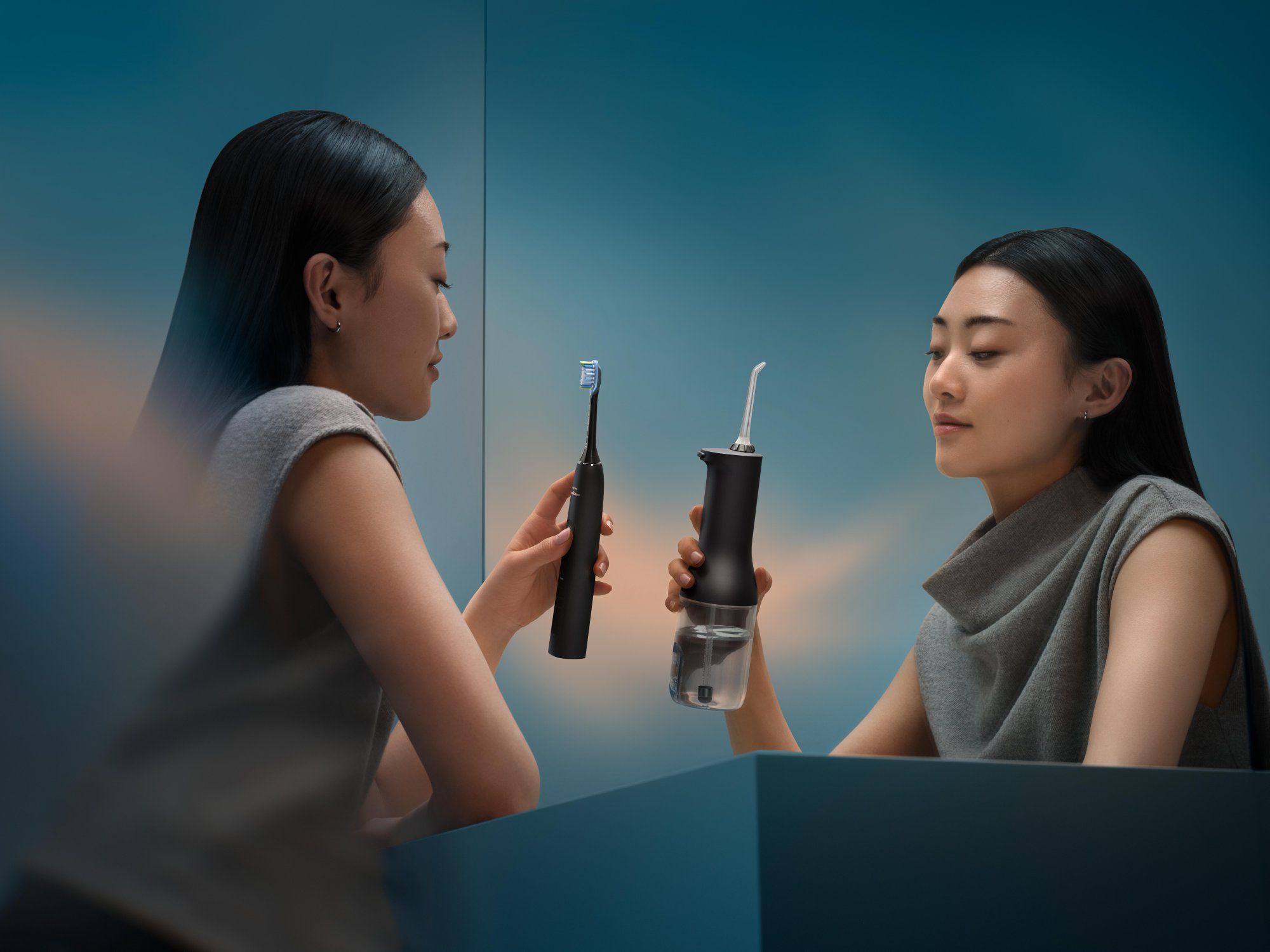 Philips Sonicare DiamondClean Black 9000 + Power Flosser Black HX3886/43