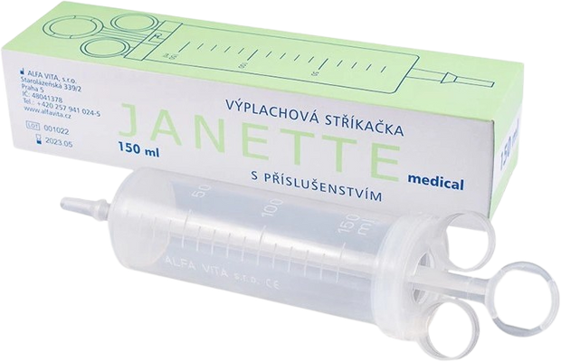 Janett stříkačka výplachová balená 150 ml