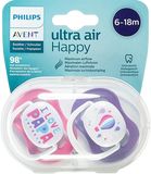 Philips Avent Šidítko Ultra air Text 6-18m 2 ks
