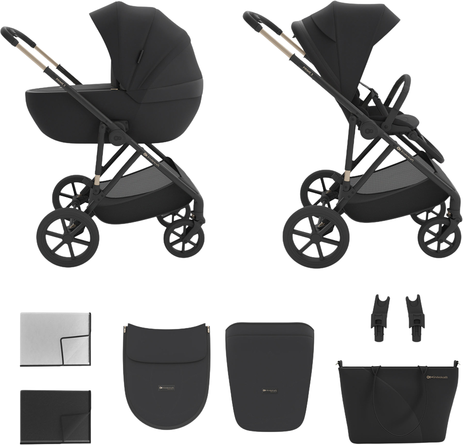Kinderkraft Kočárek kombinovaný 2v1 Prime 3 Venezian Black
