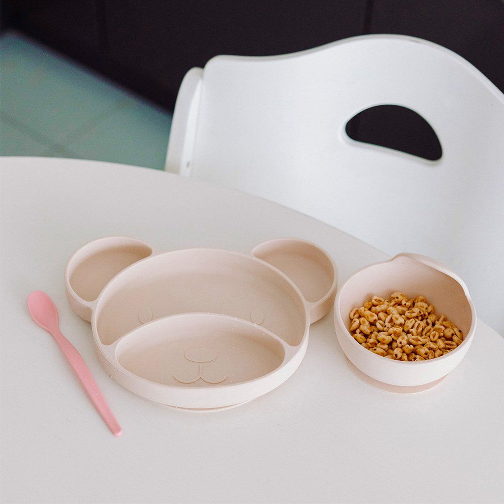 Canpol babies Miska silikonová s přísavkou krémová 330 ml