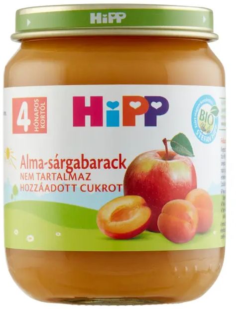 HiPP bébiétel (alma és sárgabarack) 125 g