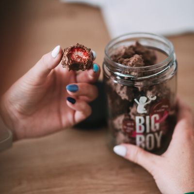Big Boy Jahody v mléčné čokoládě by @kamilasikl 60 g