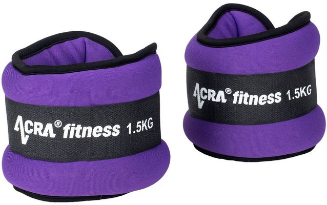 Acra Závaží na zápěstí/kotníky fialová 2 x 1.5 kg